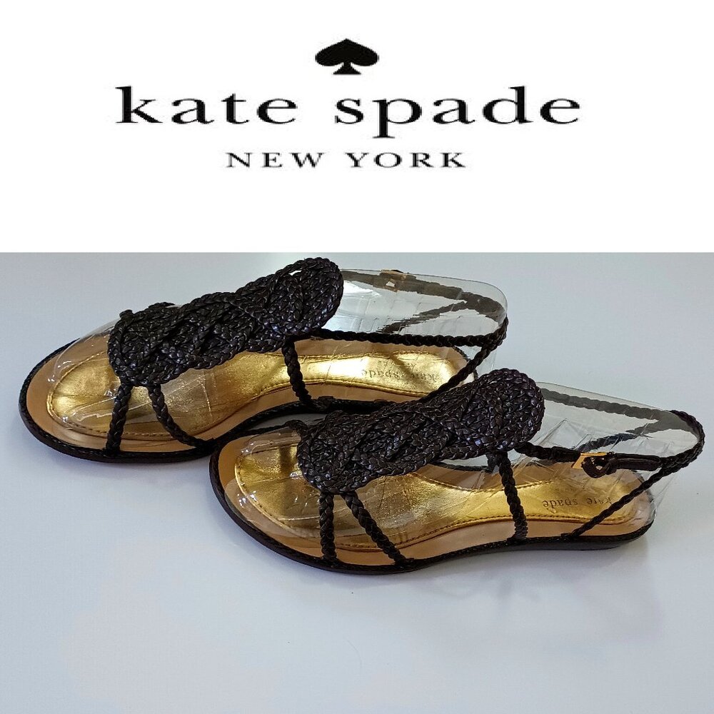 Kate spade Brown Leather Braided Sandals